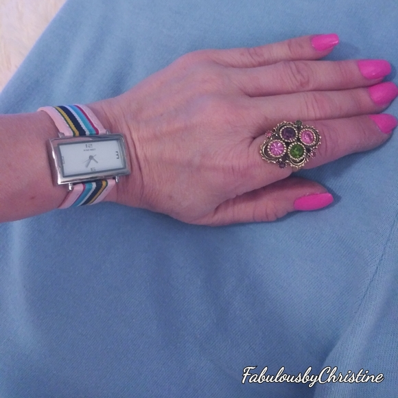 Nine West Multi-stripe Watch - Picture 8 of 9